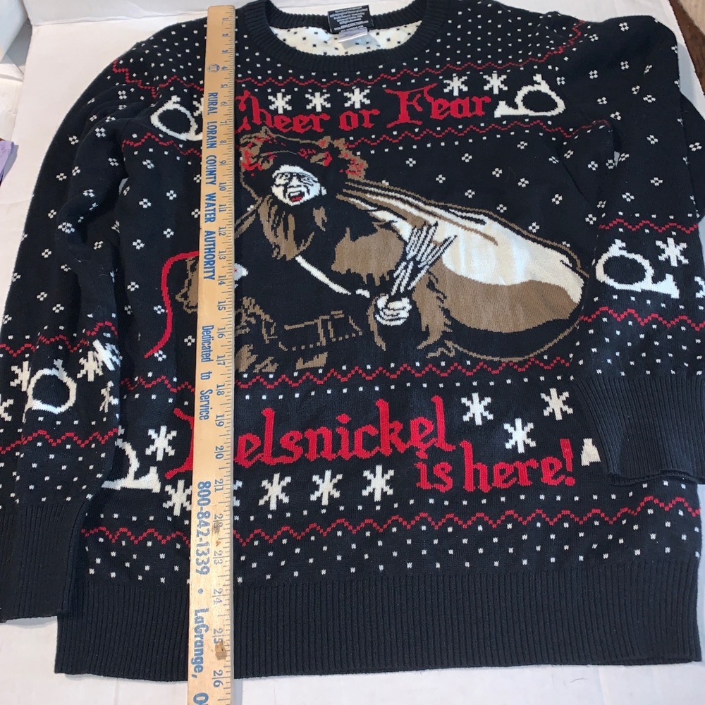The Office Ugly Christmas Sweater Sz Med Cheer or Fear Belsnickel is Here